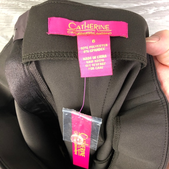 Catherine Malandrino Women's Exposed Zipper Slim Skirt In Chocolate Ale - Picture 7 of 8